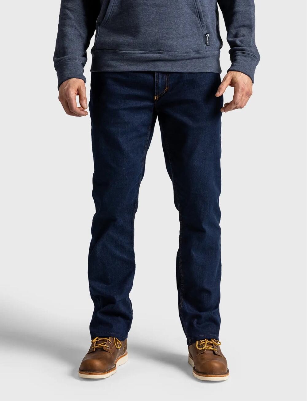 ORIGIN USA Delta 68 Jeans Mens 32 Legit Fit Straight Stretch Dark Wash USA Made